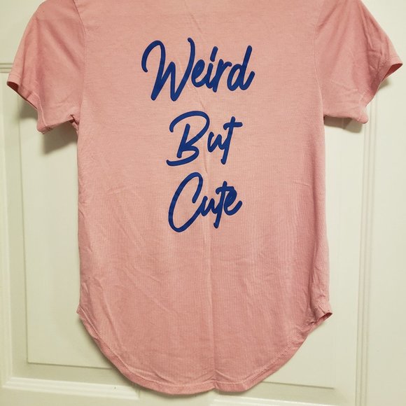 GIRLS DISNEY LILO and STITCH TSHIRT - "WEIRD BUT CUTE" - S (3-5) - RN 71868 - Picture 5 of 7